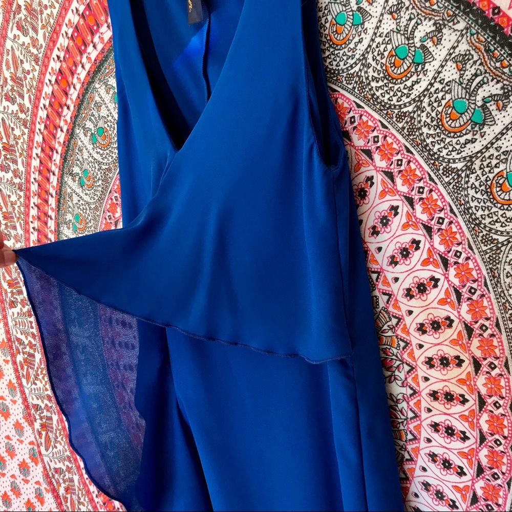 🦋 Slip On Ruffle Dress in Ocean Blue - Picture 7 of 8